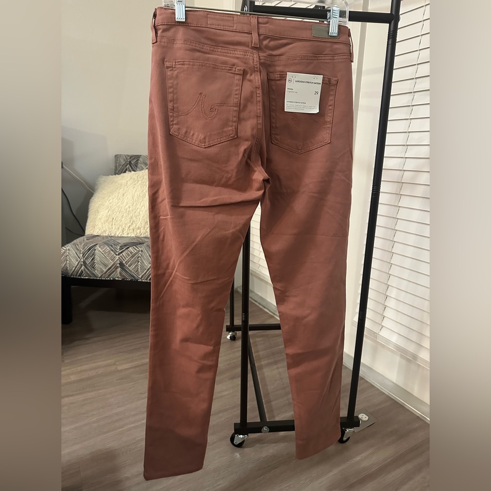 NWT- Ag Adriano Goldschmied - Pink Cigarette Jeans - size 29 - Picture 6 of 10